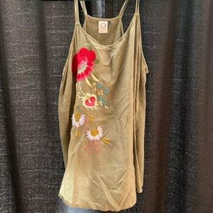 NWT Anthropologie Embroidered Tank Top